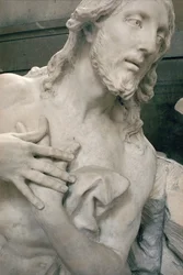 De doop van Christus, detail bereikt door zijn neef Jean-Baptiste Lemoyne II (1704-78)